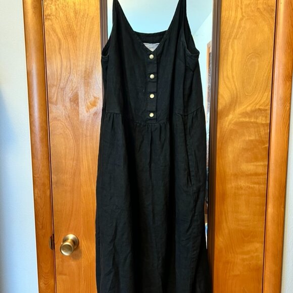 notPERFECTLINEN - SARAH button down slip linen dress - Picture 1 of 5